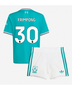 Billige Fotballdrakt Liverpool Jeremie Frimpong #30 Replika Tredjedraktsett Barn 2025-26 Kortermet (med bukser)